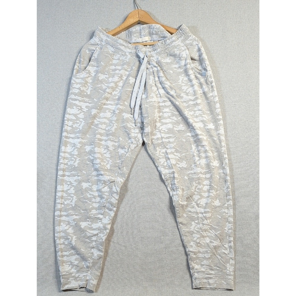 tasc Gray Camo Joggers Women's Large Bamboo Blend Athleisure Lounge Pants